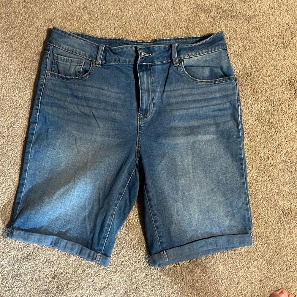 Denim bermuda shorts